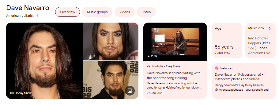 Dave Navarro's Early Life And Interesting Facts